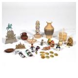 RUSSIAN & ASIAN MINIATURE ITEMS | Including: Russian pins, sets of miniature Russian nesting dolls, 