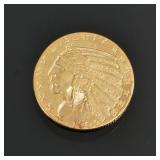 1909 INDIAN HEAD FIVE DOLLAR GOLD COIN | 1909 five dollar gold piece is very good gradeable conditio