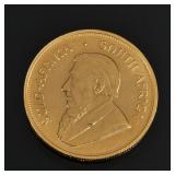 1974 SOUTH AFRICAN KRUGERRAND GOLD COIN | a 1oz Krugerrand in very good condition.