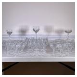 (36pc) GORHAM CRYSTAL GLASSES | Including: 12 water goblets, 12 wine glasses, and 12 champagne coupe