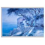 Carl Frederic Aagaard (1833-1895) PRINT | Amalfi. Print on paper. 18.25 x 28.5 in sight. In formed g