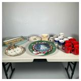 (20pc) LARGE LOT MIXED CHRISTMAS DISHES | Including: mugs, dishes, platters and more!