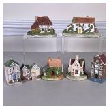 (8pc) CERAMIC HOUSE MODELS | Including: Lakeside, Royal Lodge, Granny Smiths, Oak Cottage, and more!