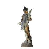 EDUARDO ROSSI (1867-1926) | Galatea. Patinated metal, art nouveau style. - h. 28 x w. 9 x l. 12 in