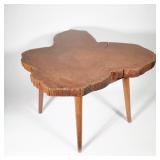 NAKASHIMA STYLE TEAK LIVE EDGE TABLE | Modern style side / low table having a natural "live edge" wo