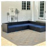 (12pc) OUTSUNNY SECTIONAL PATIO SOFA SUITE | A COMPLETE SUITE: Outdoor patio furniture including a s