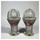 (2pc) PAIR CROUSE HINDS INDUSTRIAL LIGHTS | Pair of Crouse-Hinds explosion-proof lighting fixtures w