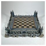 GUARDIANS OF THE FORTRESS CHESS SET | Franklin Mint Guardians of the Fortress chess set, with all pi