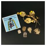 (7pc) Sterling Silver Jewelry | Including 5 sterling silver religious charms (together 0.39 ozt), a 