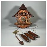 DOLD BLACK FOREST CUCKOO CLOCK | German black forest carved cuckoo clock with original receipt - h. 