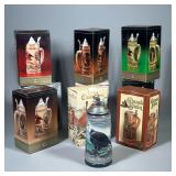 (7pc) STEIN COLLECTION | Six new in box, one without box, including two "Classic Stein" Budweiser st