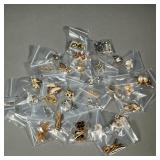COLLECTION COSTUME JEWELRY EARRINGS | Assorted Gold and Silver toned costume earrings, including som