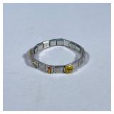 BLINQ ITALIAN CHARM BRACELET | Vintage Italian BLINQ stainless steel charm bracelet. - dia. 2.5 in