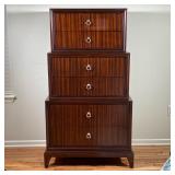 ETHAN ALLEN GRADUATED CHEST OF DRAWERS | Triple tier chest of drawers by Ethan Allen with 3 pair of 