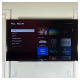 50” TCL FLATSCREEN TV | 50” TACL flat screen Roku TV - w. 25 x l. 43.5 in