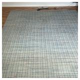 STRIPED NAVY RUG | Brookside collection hand-loomed striped rug - w. 8 x l. 10 ft