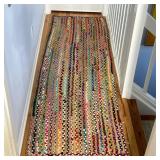 COLORFUL WOVEN RUNNER | Nomad colorful runner hand-braided in India - w. 2.5 x l. 8 ft