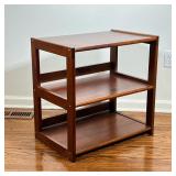 SMALL WOOD ETAGERE | Wood open shelving unit with 3 shelves - h. 24 x w. 15 x l. 24 in