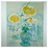 ABSTRACT WATERCOLOR STILL LIFE | Abstract still life 19 x 15 in sight - w. 21.5 x l. 25.5 in (frame)