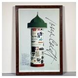 [SIGNED] JOSEPH CAROFF ADVERTISING POSTER | With dedication to Dr. Sherman, framed under glass. - h.