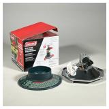 NIB COLEMAN BOTTLE TOP STOVE | Coleman propane-powered bottle top stove with adjustable burner, larg