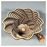 BALTIC BY DESIGN BOWL | Baltic by Design, Maine, all-wood tiered spiraling bowl in a star shape with