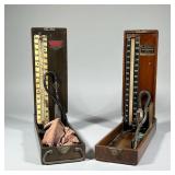 (2pc) EARLY BAUMANOMETERS BLOOD PRESSURE MEDICAL DEVICES | Two "Baumanometer" tabletop blood pressur