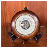 Hoffritz Ships Wheel Barometer | Hoffritzs barometer in ships wheel frame. - w. 2 x dia. 7.5 in