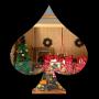 CHRISTMAS DOLLHOUSE DIORAMA | Miniature dollhouse diorama displaying Christmas figures, miniatures, 