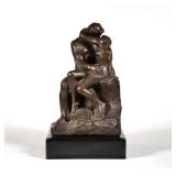 ALVA STUDIOS F. BARBEDIENNE BRONZE | Couple kissing. After Rodin, Ferdinand Barbedienne foundry, on 