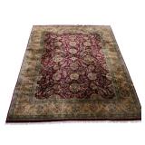 INDIAN GARDEN RUG | Carpet having a red pattern within concentric borders. - w. 11-10 x l. 15-5 ft