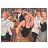 JOSEPH RENSAW GICLEE | Jazz Club. 30 x 40 in sight. Giclee on canvas. Signed lower right, numbered “