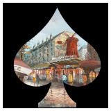 PAIR ABSTRACT PAINTINGS | Abstractions in browns and blues. A pair of modern expressionist acrylic o