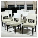(8pc) NELLA VETRINA for COSTANTINI PIETRO DINING CHAIRS | A set of eight modern dining chairs by Nel