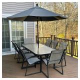 (10pc) WINSTON EVOLUTION & OTHER OUTDOOR DINING SUITE | An outdoor patio dining set, including: 8 Wi