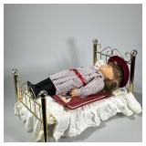 American Girl Doll Samantha | Samantha American Girl Doll in original outfit with brass bed and bedd