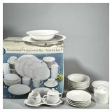 LARGE LOT ONEIDA DINNERWARE | Stoneware dinnerware set for eight: Casual Settings by Oneida Stonewar