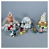 (7pc) DISNEY & OTHER COLLECTIBLES & MUSIC BOXES | Including Minnie and Micky Mouse figures, Lion Kin