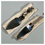 (2pc) MICHAEL ARAM CAKE SERVERS | Michael ARAM cake cutter & serving utensil. - w. 2.5 x l. 11 in