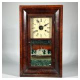 TERRY & ANDREWS WALL CLOCK | Terry & Andrews of Bristol, CT, the painted dial with cutout center exp