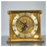 HOUR LAVIGNE BRASS DESK CLOCK | "JUST" by Hour Lavigne brass desk clock, made in France, with engrav