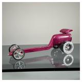 PITSCO METRIC WOOD CAR | Painted wood body with silvered plastic wheels. - l. 8.5 in