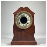 [PARTS] NEW HAVEN CLOCK CO. | New Haven Clock Co. shelf clock frame with some mechanisms detached, t