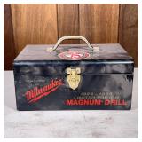 Milwaukee Magnum Drill | 75th anniversary 1/2” magnum drill in collectors carrying case. - h. 6 x w.