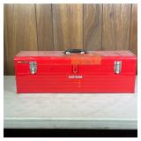 Craftsman Oversized Tool Chest | Red metal tool box of large size. - h. 10 x l. 30 x d. 9 in