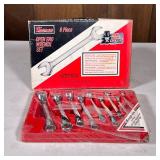 (2pc) Snap-on Wrench Sets | Including a 6 piece open end wrench set in original box and a 9 piece of