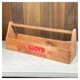 Lloyd Wood Tool Box | Lloyd Home & Building Centers, Inc. with medial handle. - h. 12.25 x w. 8.25 x