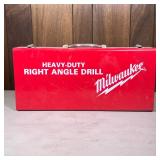 Milwaukee Right Angle Drill | Heavy duty right angle drill in a red Milwaukee carrying case. - h. 9.