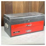 Large Remline Toolbox | With Rodak, pneumatic, chisel, bits, brushes, and various other tools. - h. 