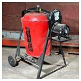 Red Lion Stand Cement Mixer | On a rolling stand, model RLX-3 Type D, 115 Volt, made in Canada. - h.